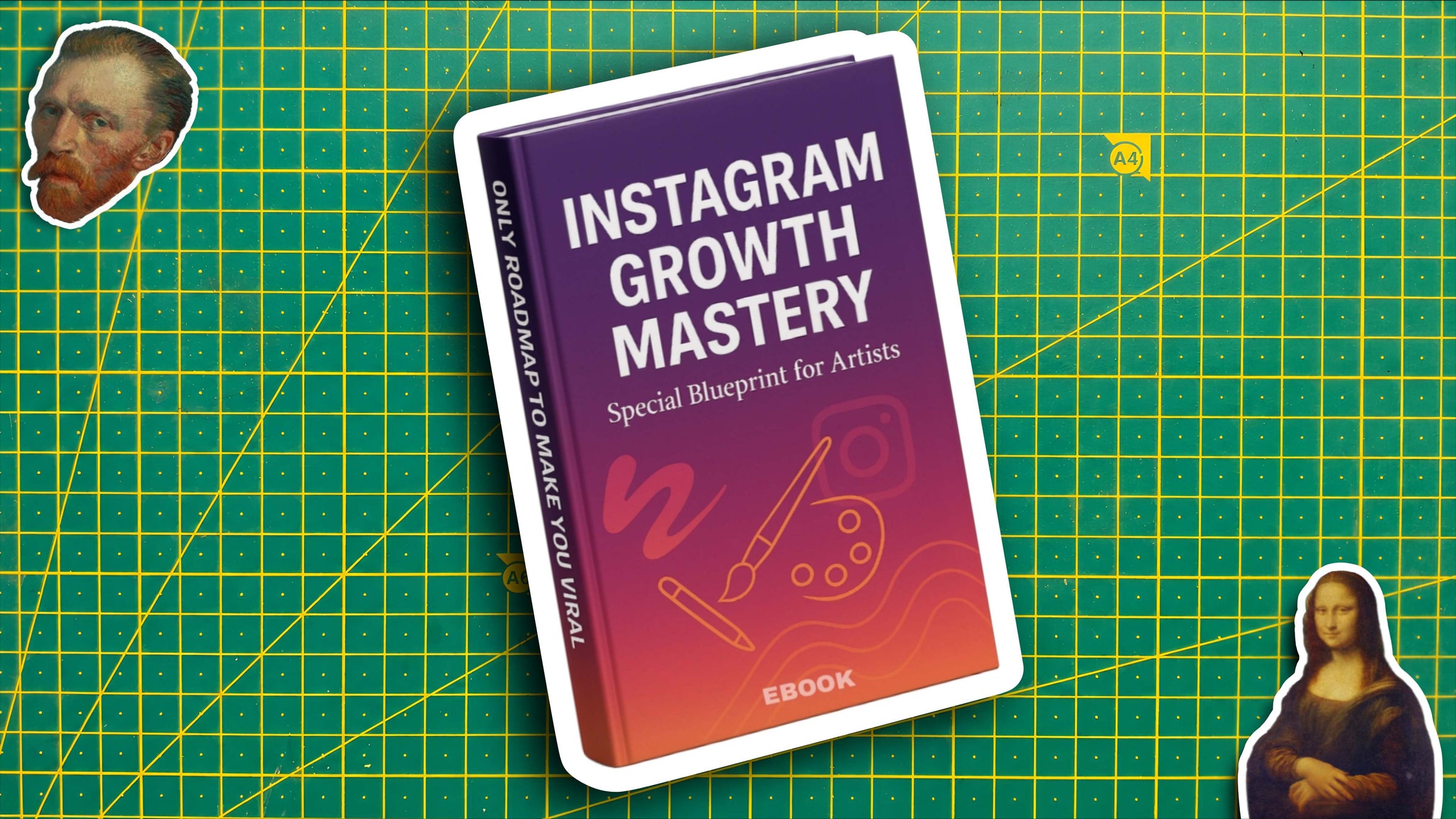 Artist creating content for Instagram